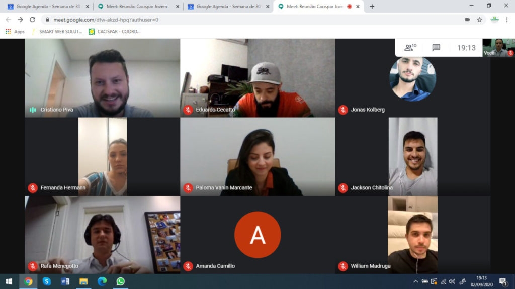 Cacispar Jovem retoma trabalhos de forma virtual