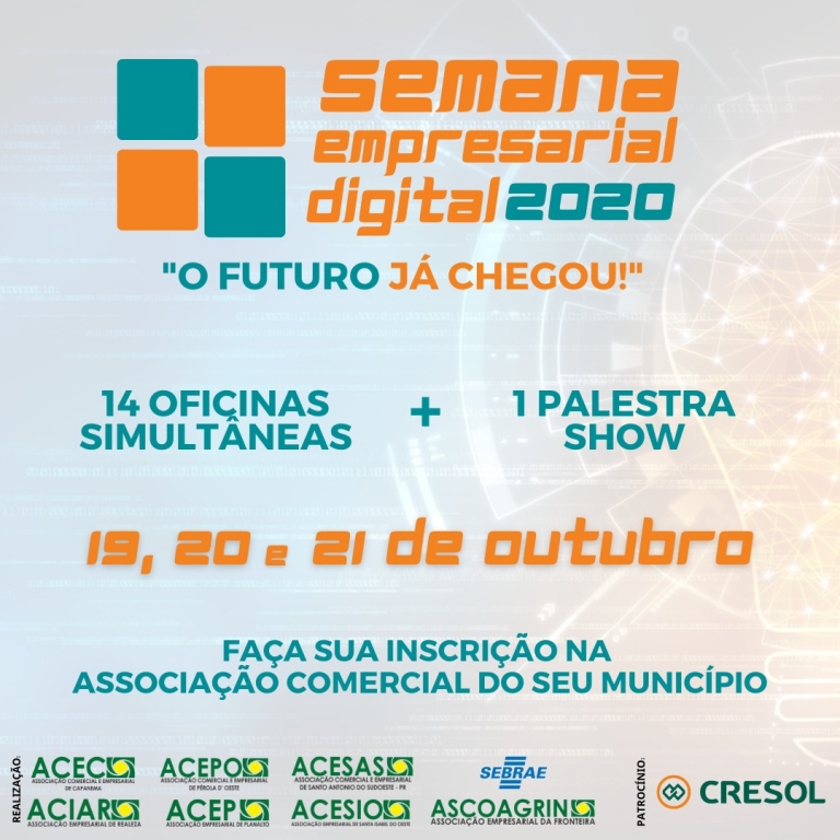 Semana Empresarial da Fronteira inova com transmissões 100% online