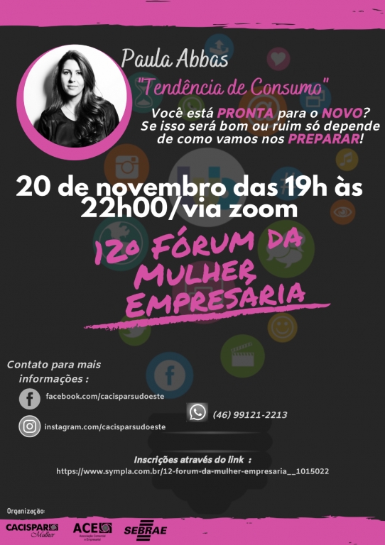 Fórum digital promove empreendedorismo feminino no Sudoeste