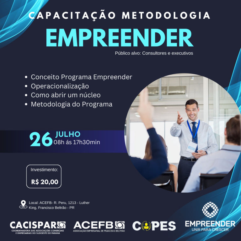 Copes promove treinamento do Programa Empreender