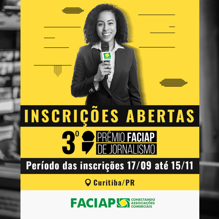 Prêmio Faciap de Jornalismo: inscrições vão até 15 de novembro de 2024